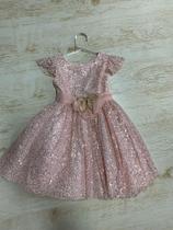 Vestido Petit Cherie Rosa Tam 3/4 Vestido Petit Cherie Rosa Tam 3/4