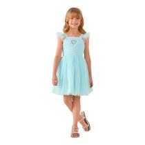 Vestido petit cherie tules infantil princesa azul 3125558