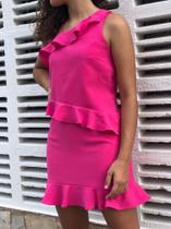 Vestido Pink Com Babados Vestido Pink Com Babados
