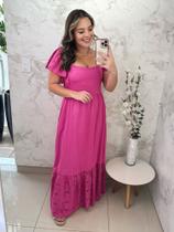 Vestido pink longo