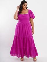 Vestido pipoquinha fucsia dona charme