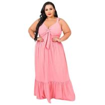 Vestido Pipoquinha Longo Plus Size Multi Formas de Usar Sexy - Eduarda Moda Fashion