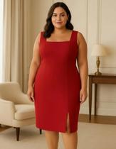 Vestido plus malha crepe mirage lunender 47164 Vestido plus malha crepe mirage lunender 47164