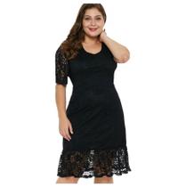 Vestido Plus Size 03 Aniversario Noite Renda Festa Formatura Vestido Plus Size 03 Aniversario Noite Renda Festa Formatura