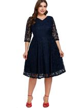 Vestido Plus Size 36 Renda Batizado Festa Madrinha Civil Noite