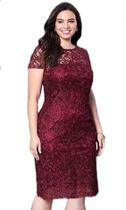 Vestido Plus Size 76 Madrinha Renda Batizado Civil Aniversario