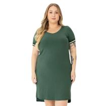 Vestido Plus Size Curto Canelado 102902