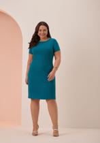 Vestido Plus Size Curto Canelado Malha Sevilha LUNENDER 00596