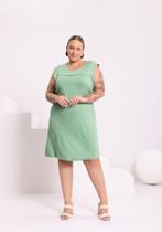 Vestido Plus Size Curto Com Recorte No Busto Lunender 49201
