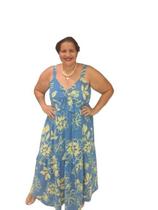 vestido plus size do 48 ao 56 cor azul claro