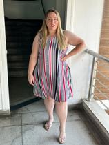 Vestido plus size em viscose regata