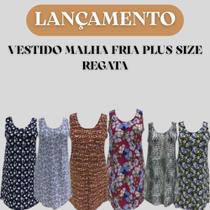 Vestido Plus Size Feminino Alça Moda Tamanho Grande Malha Fria Estampas Variadas