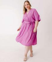 Vestido Plus Size Feminino Botões Manga Curta Marisa-55042