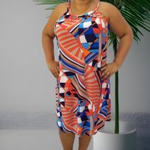 Vestido Plus Size Feminino Com Alcinha Soltinho Versátil Leve Malha Fria Ótimo para Verão