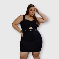 Vestido Plus Size Feminino Ilhós Roupas Moda Plus Size 0652