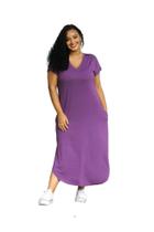 Vestido Plus Size G3,G1,G Midi Tamanhos Grandes com Bolso Malha Confortavel