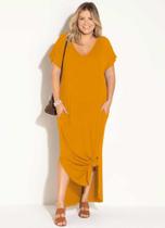 Vestido Plus Size G3,G1,G Midi Tamanhos Grandes com Bolso Malha Saruel