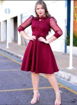 Vestido Plus Size Gode Feminino Elegante Basico + Cinto Incluso Tecido Linha Premium