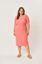 Vestido plus size malha canelada