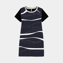 Vestido Plus Size Manga Curta Midi