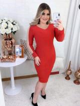 Vestido Plus Size Manga Tule Moda Feminina Evangélica