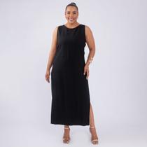 Vestido plus size marant botões laterais fem Vestido plus size marant botões laterais fem