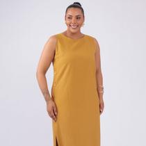 Vestido plus size marant botões laterais fem Vestido plus size marant botões laterais fem