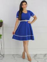 Vestido Plus Size Moda Evangelica Rodado Do P ao G2 Lilas Feminino Cristã Novidade Oferta