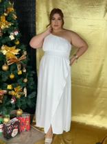 Vestido Plus Size Moda Feminina Tendência/De um Ombro Só.. Vestido Plus Size Moda Feminina Tendência/De um Ombro Só..