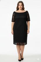 Vestido Plus Size Preto de Renda tamanho GG