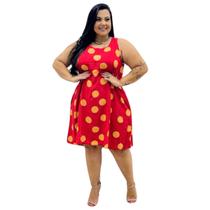 Vestido Plus Size Regata Leve Soltinho Vestido Plus Size Regata Leve Soltinho