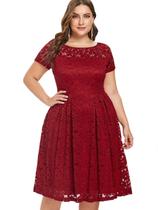 Vestido Plus Size Renda Madrinha Aniversario Formatura Festa Vestido Plus Size Renda Madrinha Aniversario Formatura Festa