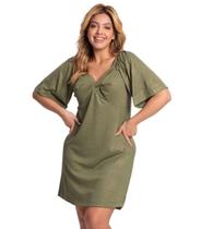 Vestido plus size ribana canelada rovitex secret glam