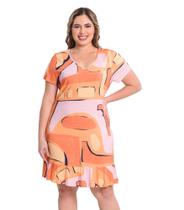 Vestido Plus Size Select Laranja - Infinita Cor