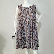 Vestido Plus Size Tam G4, G5 e G6 nadador estampada malha fria (Liganete) (144) - BULKY Vestido Plus Size Tam G4, G5 e G6 nadador estampada malha fria (Liganete) (144) - BULKY