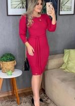 Vestido Plus Size Tubinho Faixa Moda Evangélica Feminina