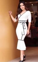 Vestido Plus Size Viés Transpassado Moda Feminina Evangélica