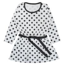 Vestido Poá com Manga Longa - Big Bless