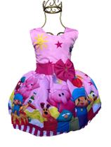 Vestido Pocoyo Luxo Temático Infantil