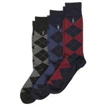 Vestido Polo Crew Sock Ralph Lauren de algodão macio Argyle 12-17 EUA Vestido Polo Crew Sock Ralph Lauren de algodão macio Argyle 12-17 EUA