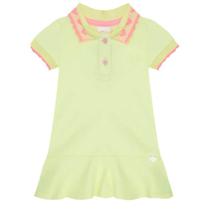 Vestido Polo em Suedine Amarelo Neon Kukie