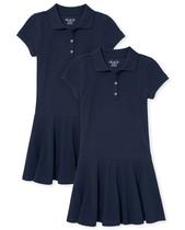 Vestido polo escolar para meninas The Children's Place, 4 anos, kit com 2 Vestido polo escolar para meninas The Children's Place, 4 anos, kit com 2