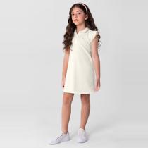 Vestido polo infantil menina em piquet comfort Mundi