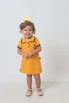 Vestido Polo Infantil Mostarda