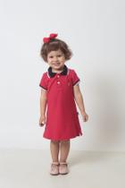Vestido Polo Infantil Vermelho Paixão
