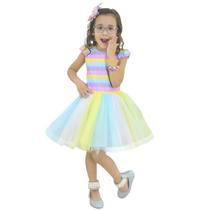 Vestido Pop It Fidget Toy - Popts Saia de Tule (Tutu) Colorida - SEMANA DAS PRINCESAS