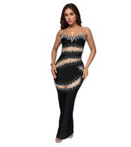 Vestido PORRCEY Hot Drilling Off Shoulder Party Club Night Dress