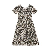 Vestido Posh Peanut Lana Leopard Twirl de manga curta de 5 a 6 anos Vestido Posh Peanut Lana Leopard Twirl de manga curta de 5 a 6 anos