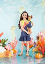 Vestido Praia com Proteção UV50+ Menina e Boneca