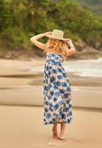 vestido praia flores